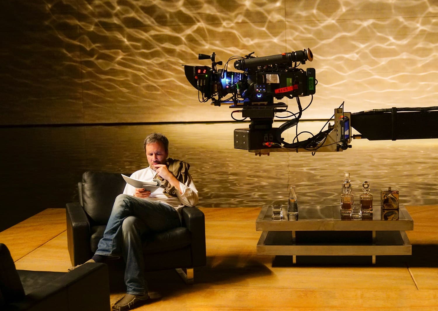 Denis Villeneuve na natáčaní filmu Blade Runner 2049
