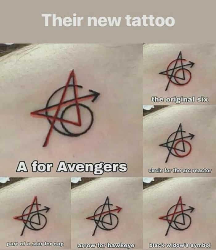 avengers si dali spoločné tetovanie