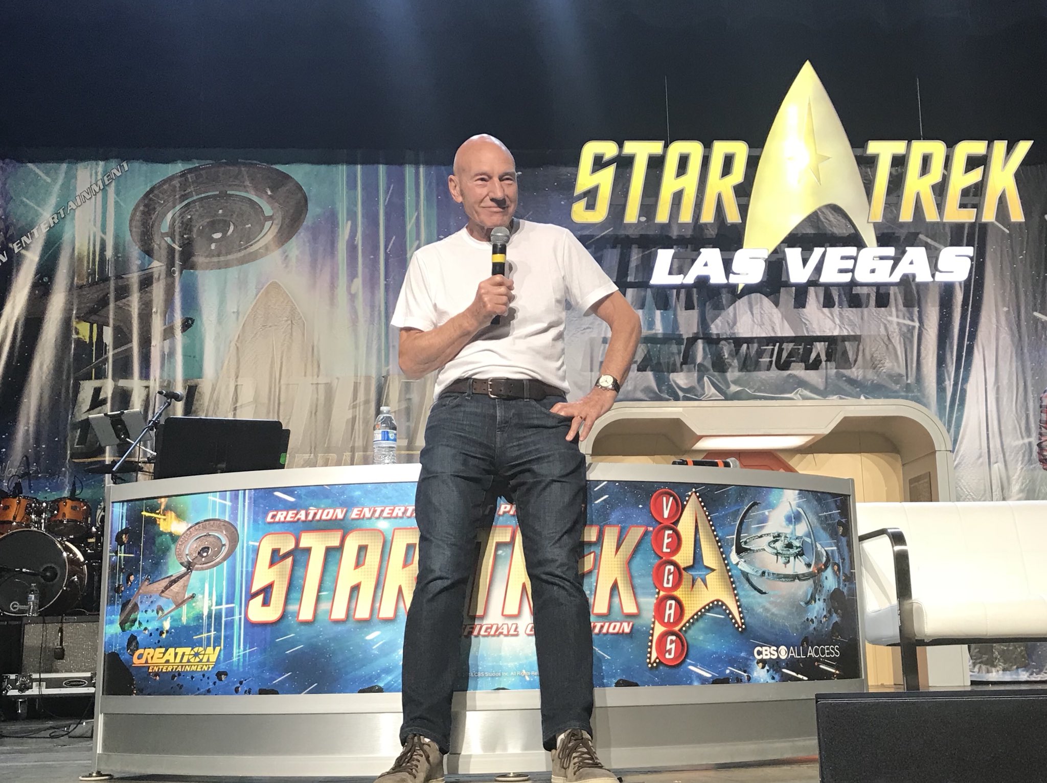 Patrick Stewart na Star Trek Convention v Las Vegas