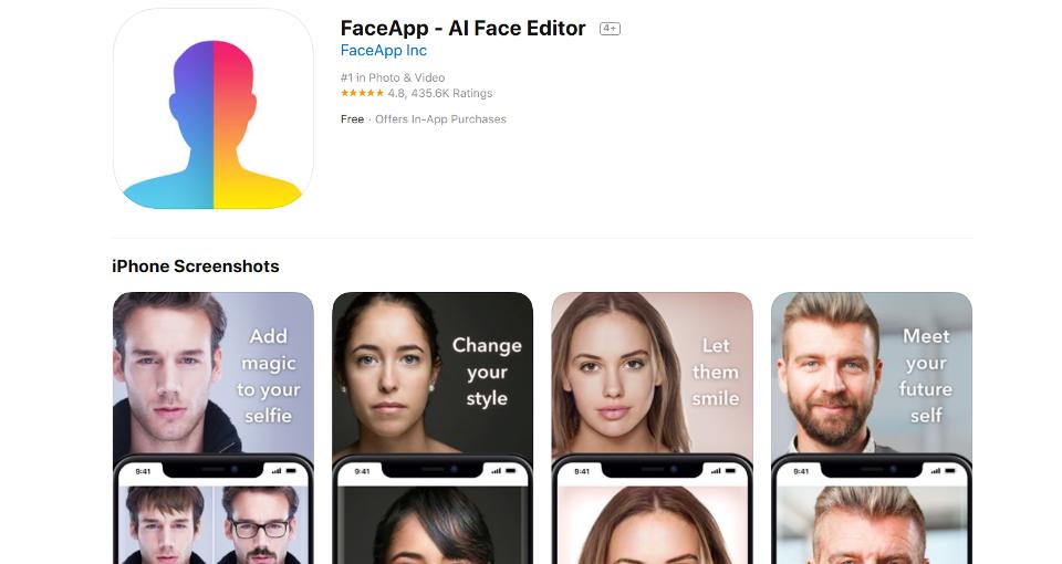 aplikacia faceapp