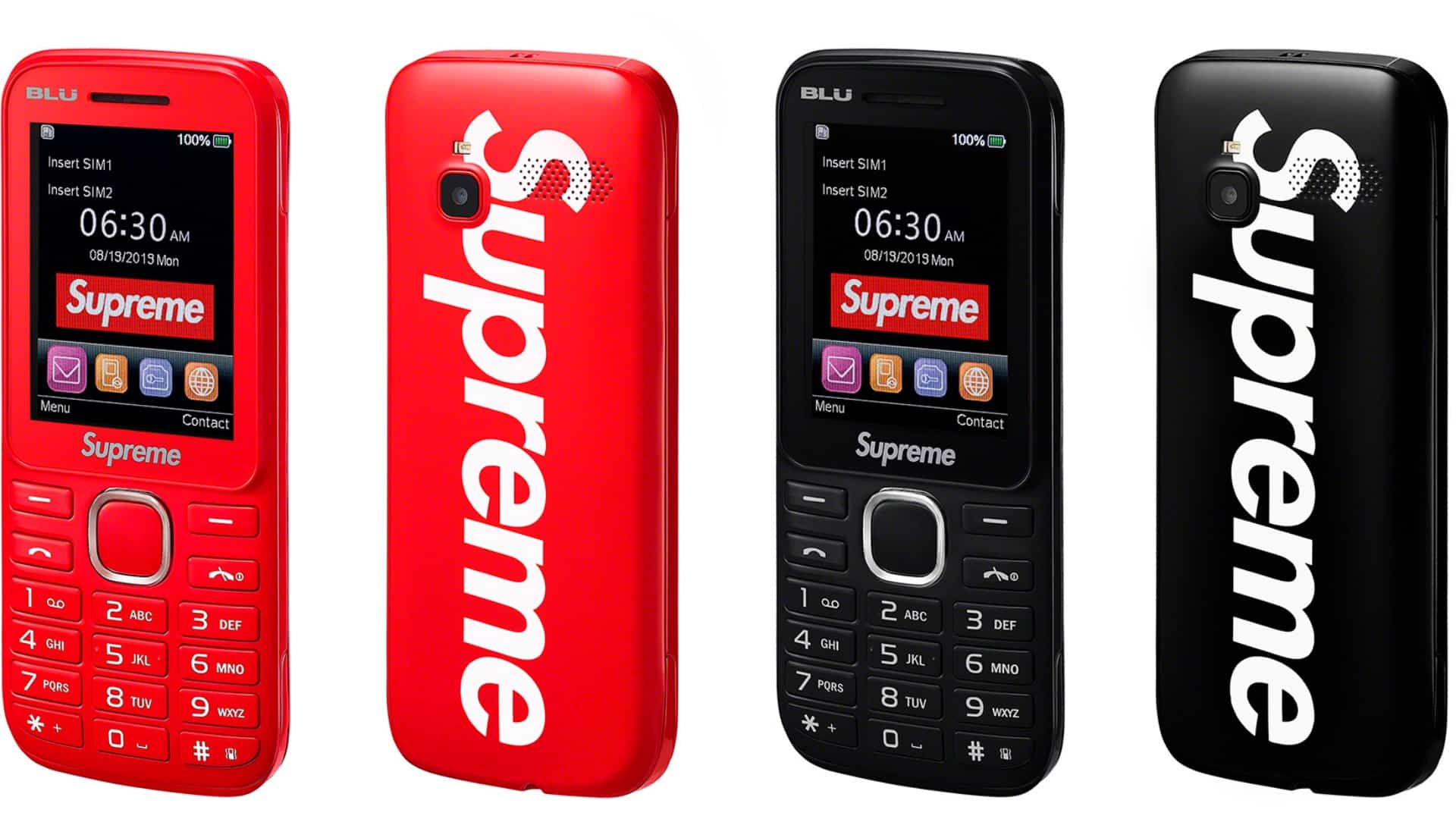 značka Supreme odhalila tlačidlový telefón