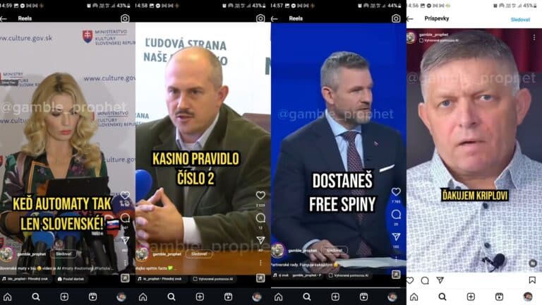 Sú tam všetci slovenskí politici. Stránka zverejňuje ich videá, kde navádzajú na hazard